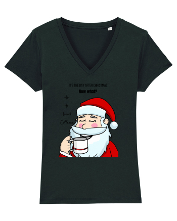 Santa needs coffee Black