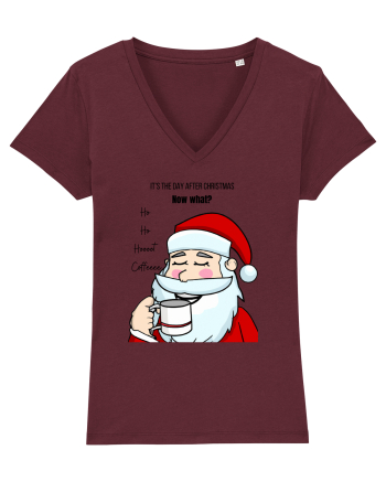 Santa needs coffee Burgundy