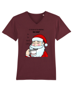 Santa needs coffee Tricou mânecă scurtă guler V Bărbat Presenter