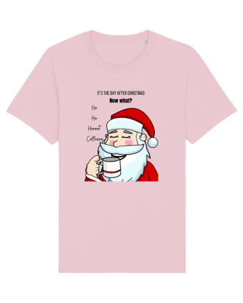 Santa needs coffee Cotton Pink