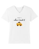 Home Is Where I Park It Tricou mânecă scurtă guler V Bărbat Presenter