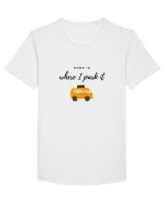 Home Is Where I Park It Tricou mânecă scurtă guler larg Bărbat Skater