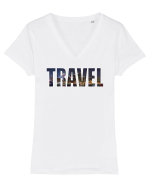 Travel Tricou mânecă scurtă guler V Damă Evoker