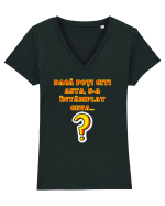 DACĂ POȚI CITI ASTA, S-A ÎNTÂMPLAT CEVA... Tricou mânecă scurtă guler V Damă Evoker