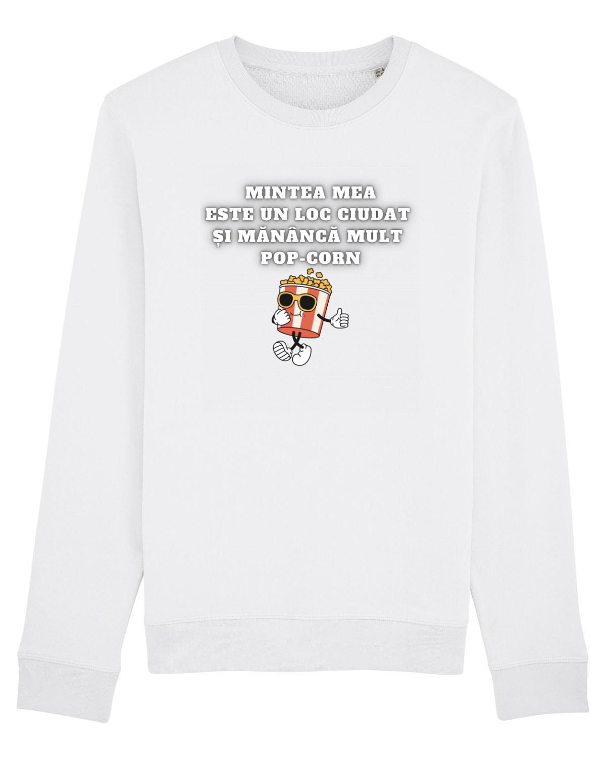 Bluză mânecă lungă Unisex Rise White