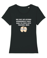 POȚI CITI TRICOUL MEU! Tricou mânecă scurtă guler larg fitted Damă Expresser