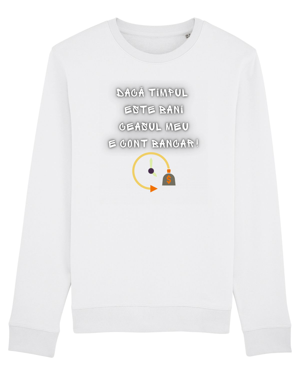 Bluză mânecă lungă Unisex Rise White