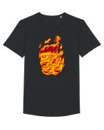 FLAME OF SANTA Tricou mânecă scurtă guler larg Bărbat Skater