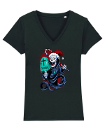 FREE DAY GHOST OF SANTA Tricou mânecă scurtă guler V Damă Evoker