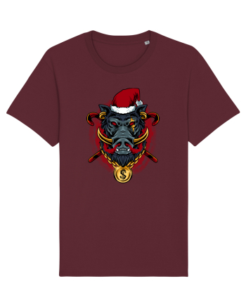 GOLDEN SANTA BOAR Burgundy