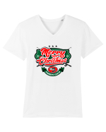 Merry christmas Fishing Club Tricou mânecă scurtă guler V Bărbat Presenter