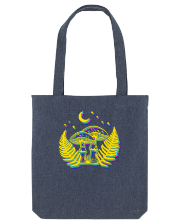 Neon mushrooms Midnight Blue