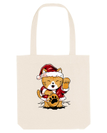 LUCKY MEOW SANTA Sacoșă textilă