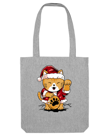 LUCKY MEOW SANTA Heather Grey