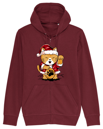 LUCKY MEOW SANTA Burgundy