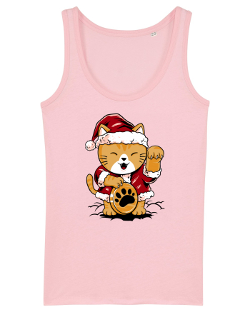LUCKY MEOW SANTA Cotton Pink