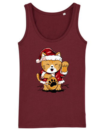 LUCKY MEOW SANTA Burgundy