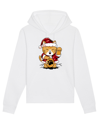 LUCKY MEOW SANTA White