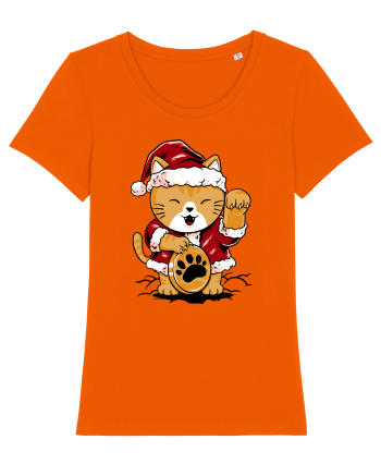 LUCKY MEOW SANTA Bright Orange