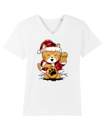 LUCKY MEOW SANTA Tricou mânecă scurtă guler V Bărbat Presenter
