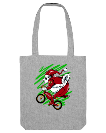 OLDMAN PANDA BIKER SANTA Heather Grey