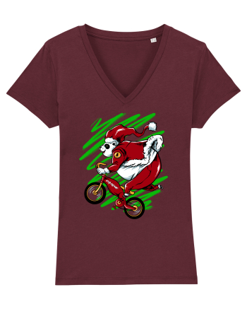 OLDMAN PANDA BIKER SANTA Burgundy