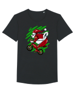 OLDMAN PANDA BIKER SANTA Tricou mânecă scurtă guler larg Bărbat Skater