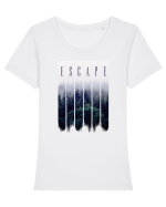 Escape Tricou mânecă scurtă guler larg fitted Damă Expresser