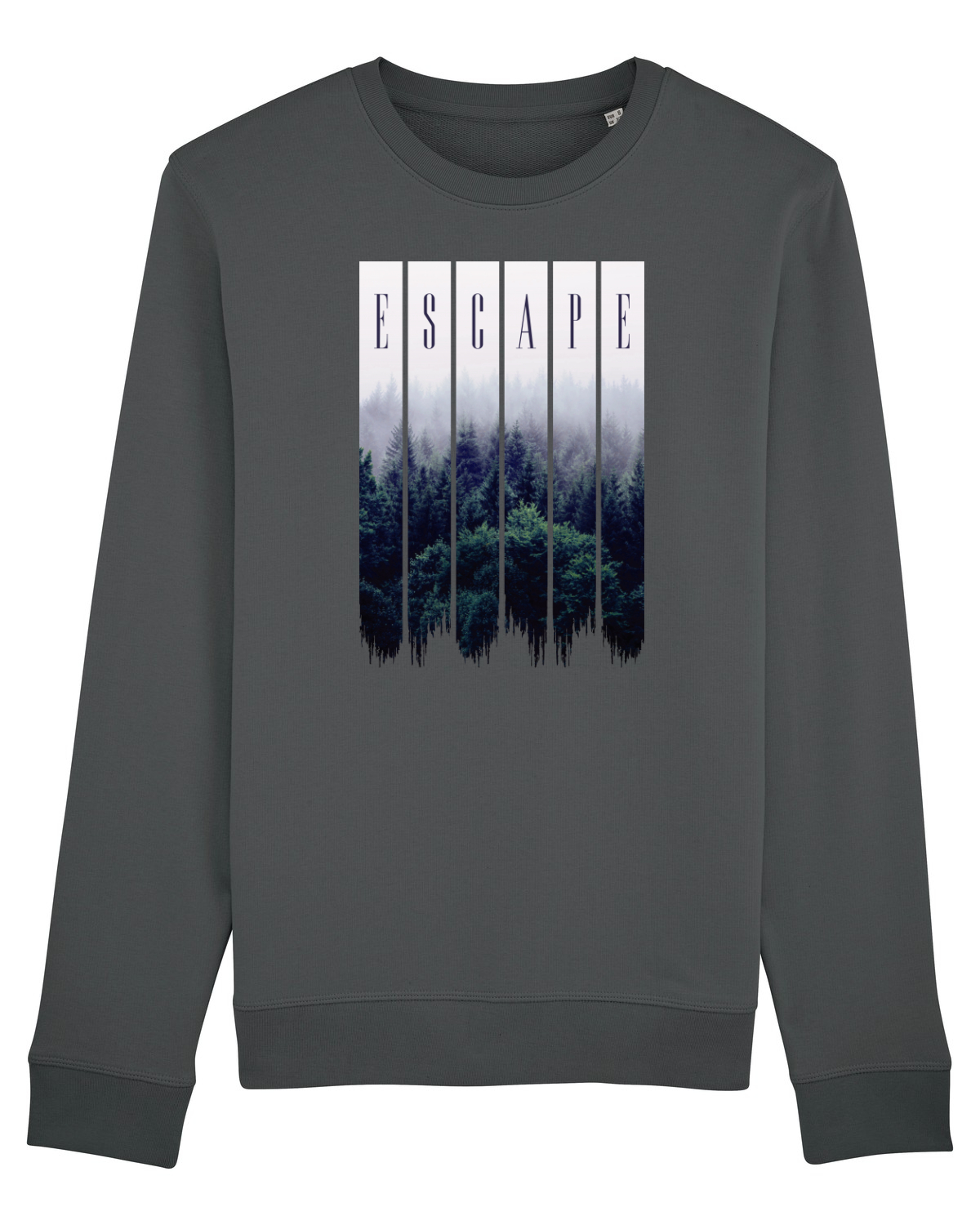 Bluză mânecă lungă Unisex Rise Anthracite