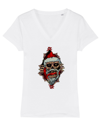 PEEK A BOO SANTA SKULL White