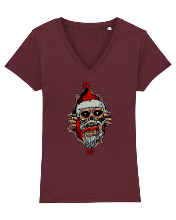 PEEK A BOO SANTA SKULL Burgundy