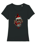 PEEK A BOO SANTA SKULL Tricou mânecă scurtă guler larg fitted Damă Expresser