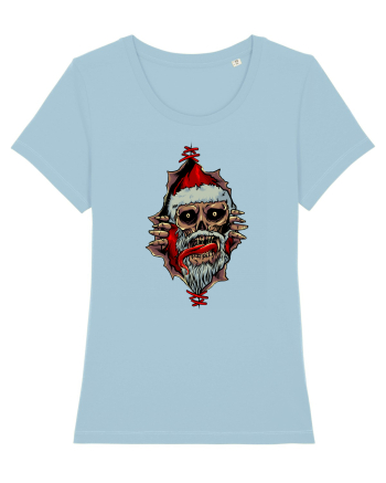 PEEK A BOO SANTA SKULL Sky Blue
