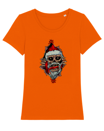 PEEK A BOO SANTA SKULL Bright Orange