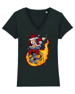 SANTA SKY WALKER Tricou mânecă scurtă guler V Damă Evoker
