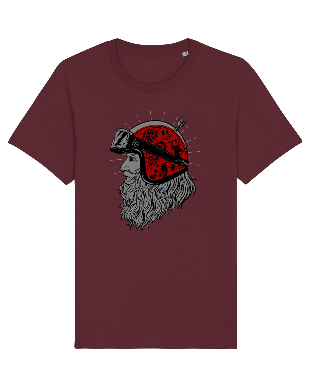 Tricou mânecă scurtă Unisex Rocker Burgundy