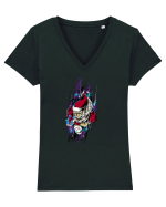 Touchdown Santa Tricou mânecă scurtă guler V Damă Evoker