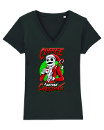 COFFEE BEFORE CHRISTMAS Tricou mânecă scurtă guler V Damă Evoker