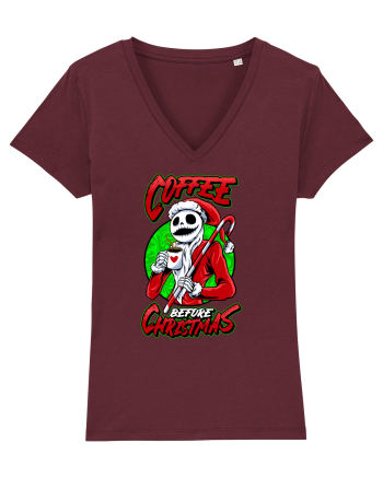 COFFEE BEFORE CHRISTMAS Burgundy