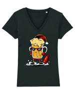 BEER XMAS FUN Tricou mânecă scurtă guler V Damă Evoker