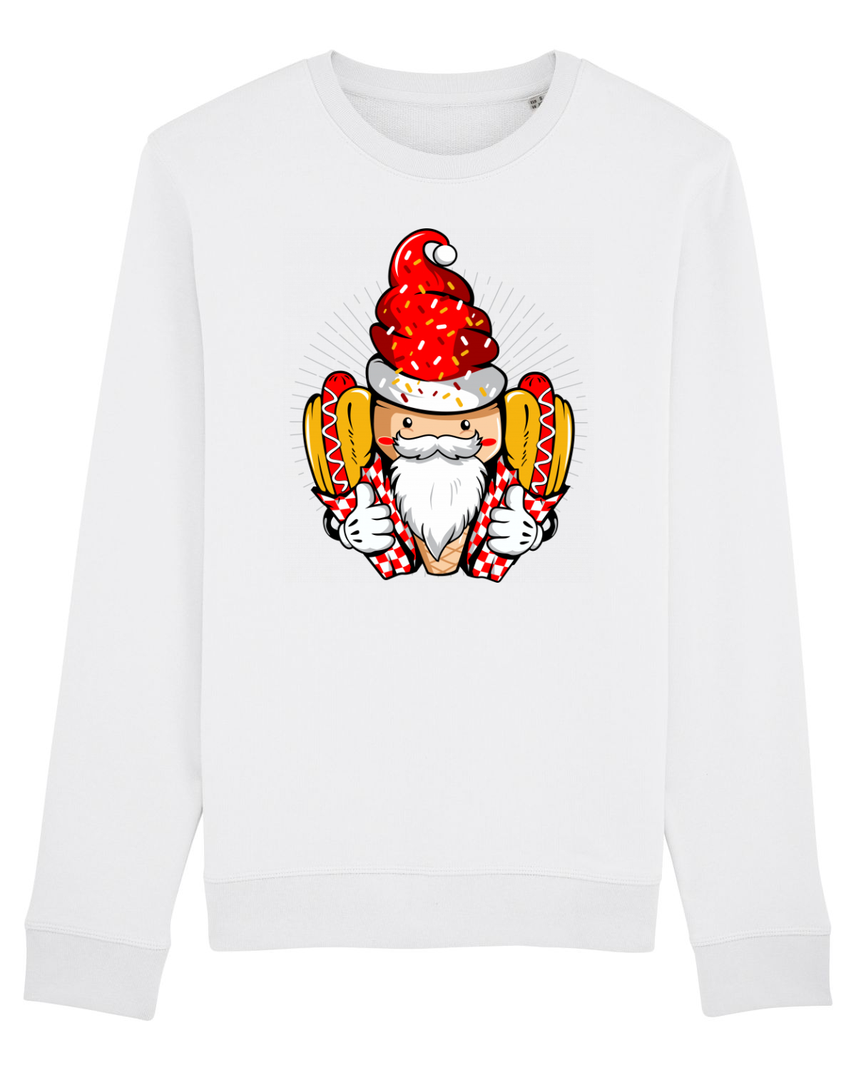 Bluză mânecă lungă Unisex Rise White