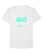 Go for it Tricou mânecă scurtă guler larg Bărbat Skater