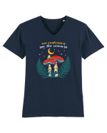 Eat mushrooms Tricou mânecă scurtă guler V Bărbat Presenter