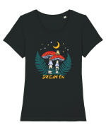 Dream on Tricou mânecă scurtă guler larg fitted Damă Expresser