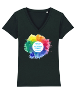 Splash Tricou mânecă scurtă guler V Damă Evoker