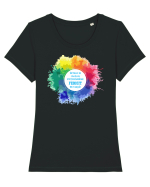 Splash Tricou mânecă scurtă guler larg fitted Damă Expresser