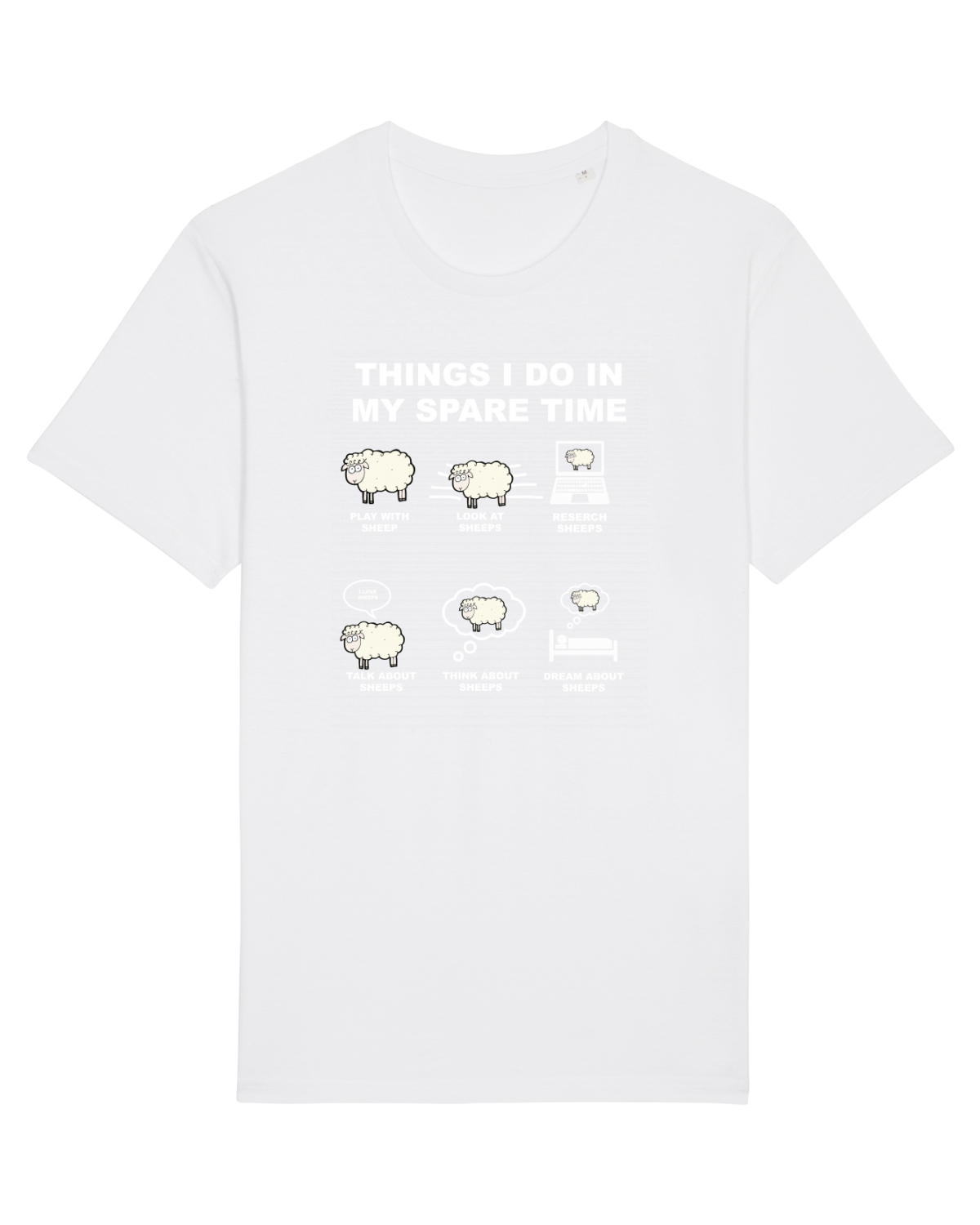 Tricou mânecă scurtă Unisex Rocker White