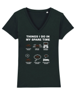 SPIDER Tricou mânecă scurtă guler V Damă Evoker