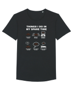 SPIDER Tricou mânecă scurtă guler larg Bărbat Skater