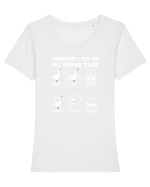 GOOSE Tricou mânecă scurtă guler larg fitted Damă Expresser